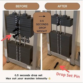 INFINITY FIT Pair of Drop Set Pin for Gym Weight Stack 9.5mm