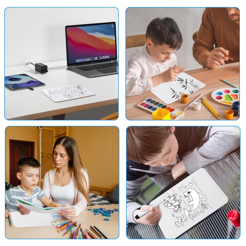 Pack of 2 Whiteboard Small Whiteboard A4, Dry Erase Board