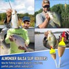 Alwonder 4-Pack Bobbers for Fishing. Buoyant Balsa Wood Body Slip