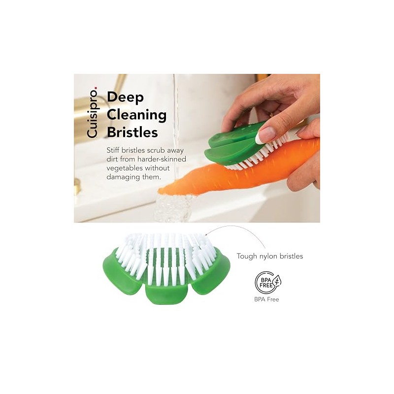 Cuisipro Flexible Vegetable Brush, Green