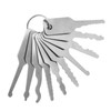 10PCS Master Keys Stainless Steel Replacement Skeleton Lock Key Set