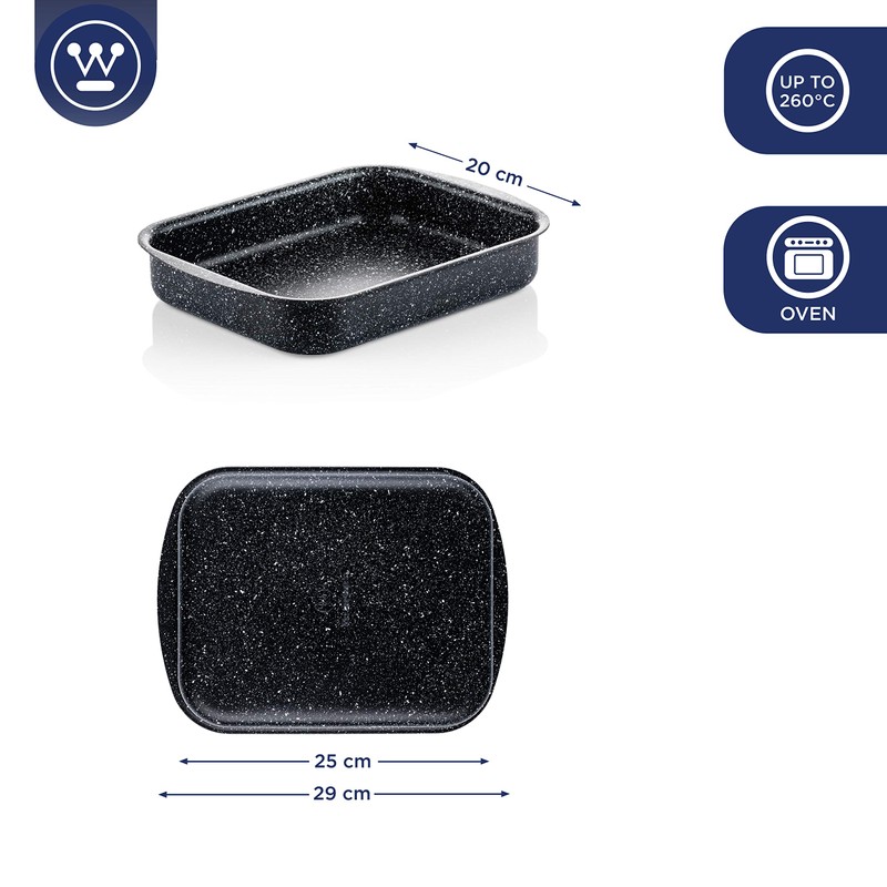 Westinghouse Roasting Tin, 25 cm Baking Trays for Oven Non