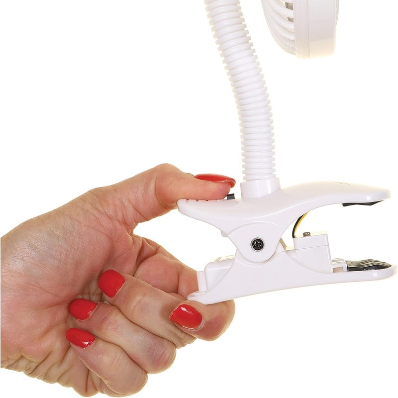 Dreambaby Caged Deluxe EZY-Fit Clip On Fan, White, S
