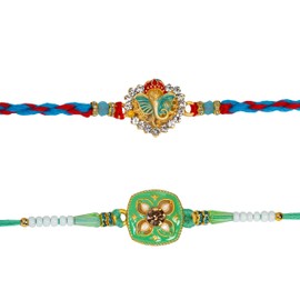 Premium Set of 2 Rakhi for Brother Rakshabandhan Rakhi for Sister | Fancy Premium Rakhi for Little Brother Sister Bhabhi TBCAR009