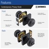 BRINKS – Contemporary Privacy Locking Interior Ball Door Knob, Matte