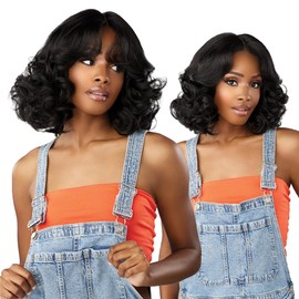 Sensationnel Butta lace 90sbangs wigs - unit 914 glueless wide deep part synthetic preplucked hairline (2 DARKBROWN)