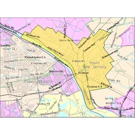HISTORY GALORE 24x36 Gallery Poster, Interactive map of Trenton, New Jersey