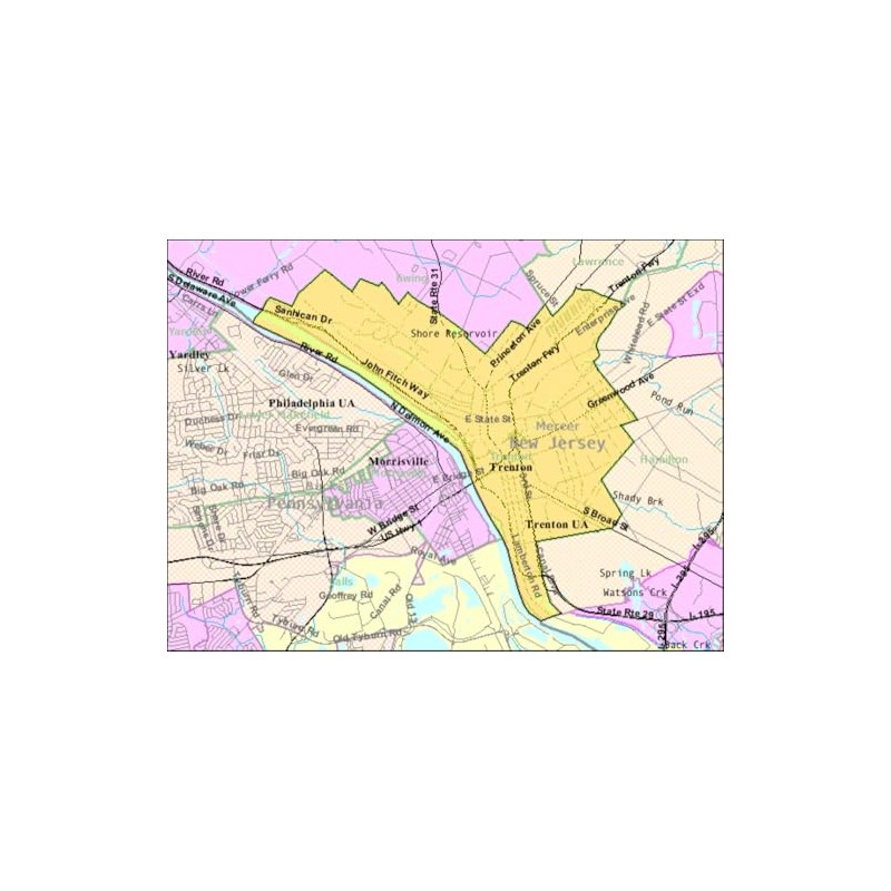 HISTORY GALORE 24x36 Gallery Poster, Interactive map of Trenton, New