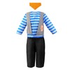 Sinuo Boy's Dress Up Costumes Trunk Set 11pcs, Pirate, Chef,