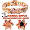 Babole Pet Fall Dog Flower Bow Tie Collar Adjustable Thanksgiving