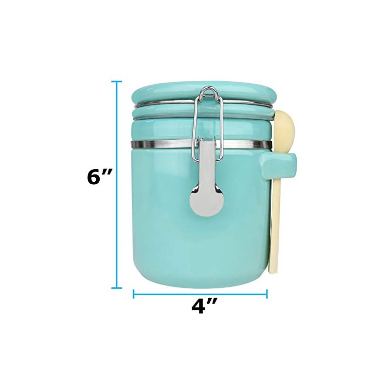 Blue Donuts 33 Oz Ceramic Airtight, Food Storage,Ceramic, 975 ML,