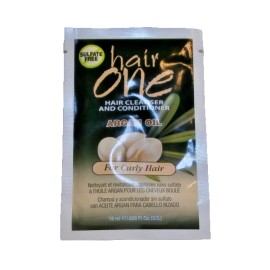 hair ONE HAIR CLEANSER AND CONDITIONER For Curly Hair 0.608 fl oz (3 Packets)