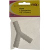 W4 Y-Piece Hose Connector - White, 1/2 Inch
