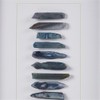 Pemberly Row Stones Real Natural Agate Framed Shadowbox in Blue