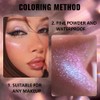Single Eyeshadow Makeup, Mauve Green Blue Powder Shimmer Eye Shadow