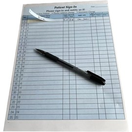 125 Patient Sign in Sheets, HIPAA Compliant, Peel Off Adhesive Labels Carbonless 3 Part Forms for Privacy in Doctor Medical Dental Office