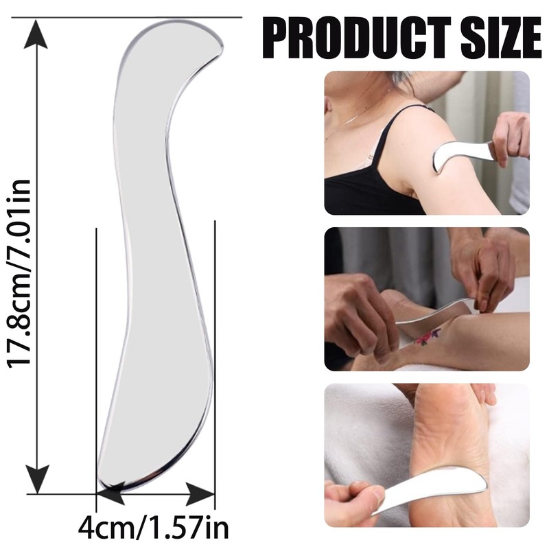 Stainless Steel Muscle Scraper Tools, Gua Sha Massage Scraper Scraping