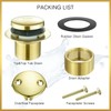 Bathtub Drain Tip-Toe Tub Trim Set with Two-Hole Overflow Faceplate,