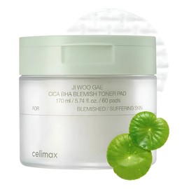 Celimax Ji Woo Gae Cica Bha Blemish Toner Pad Exfoliante
