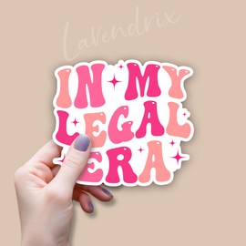 (3pcs) in My Legal Era Sticker Funny Sarcastic Humorous Quotes Inspirational Phrase Lawyer Vinyl Decal Stickers for Tumbler Laptop Kindle Water Bottles Tablet Books Phone - Size 3x2.8