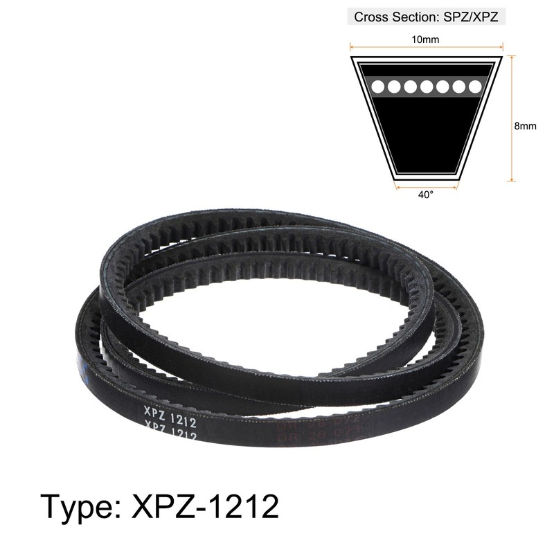 sourcing map XPZ1212 V-Belt Drive Belt 1212 mm Pitch Length