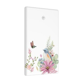Butterfly Flower Single Blank Wall Plate 1 Gang Decorative Light Switch Cover Faceplate Bedroom Farmhouse Kitchen Bathroom 4.50" x 2.76"