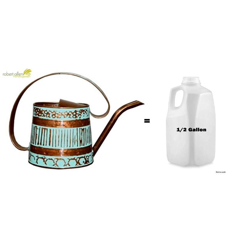 Robert Allen MPT01508 Danbury Watering Can.5 Gallon, Teal/Copper