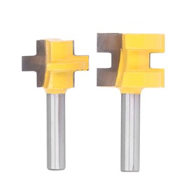 Squares Tooth Tenon Router Bit T Slot Flooring Routers Bits Woodworking Milling Cutter 1‑1/8in Diameter