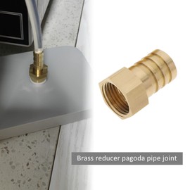 eMagTech Brass Barb Reducer 19mm to 25mm Hose Fitting Adapter Pipe Splicer Connector Converter for Air Line Water Pipe Fuel Line Oil Pipe 1/2 Inch Thread