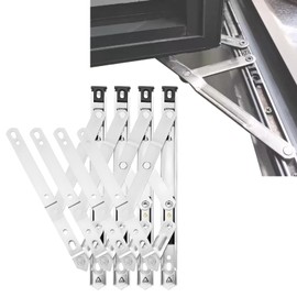 Acrux7 4 Pack 10 Inch Casement Window Hinge, Stainless Steel Casement Window Stay, E-Gard Opening Friction Stay Concealed Hinges, Casement Window Hardware for Awning/Hopper/Transom Window (2 Pair)