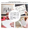 6pcs Silicone Embossing Folders Multipurpose DIY Craft Template Molds for