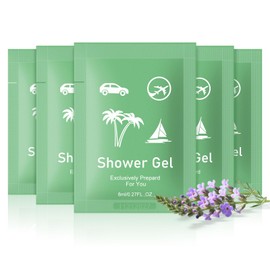 fafortune Travel Size Body Wash Bulk,Verbena Scent,0.28 fl oz (8ml) Small Size Mini body wash,Hotel Supplies Bulk for Guests Airbnbs Homes Resorts Offices and Gyms (pack of 50, verbena)