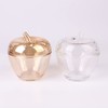 Mozacona GLass Relief Apple Sugar Bowl Candy Dish Food Storage