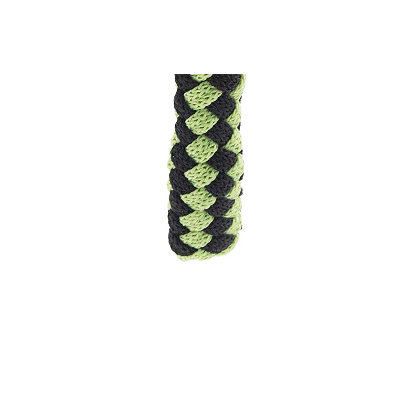 Pfiff 101933 Lead Rope, Braided, Panic Hook, Black/Green, Length 210