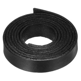 uxcell 1.1 Yard 12mm Flat Leather Cord, Leather Lacing Strips for DIY Crafts Black