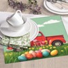 Groamaup Spring Holiday Easter Bunny Truck Cute Rabbit Eggs Dish