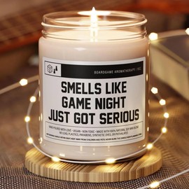 Smells Like Game Night Just Got Serious - New Board Game Smell, Board Game Gift, Game Night Gift for Boardgamer, Gamer Candle Gamer Gift 16 (Unscented)