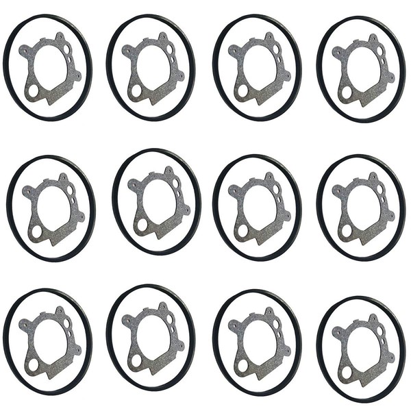 12 Set Float Bowl Gasket Air Cleaner Mount Gasket for Briggs & Stratton 693981 799871 799866 790845 272653 272653S