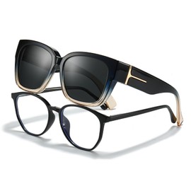 IGnaef Fit Over Sunglasses for Women Men, Polarized Over Glasses Sunglasses UV Protection Snap Shade CIF7511M