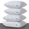 KURNI Pillow Protectors 4 Pack Cover White, Anti Allergy Zipped