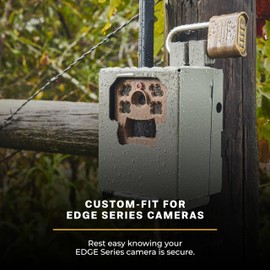 Moultrie Security Box for Edge, Edge Pro Cellular Trail Cameras - Robust Protection, 16-Gauge Steel Structure, Weatherproof and Security