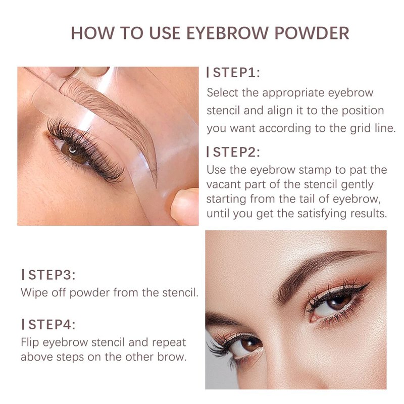 Eyebrow Stencil Kit - Eyebrow Stamp Stencil Kit - Waterproof
