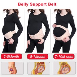 Faja de Embarazo de Cinturón Maternidad con Soporte - Ajustable Fajas de Apoyo para Embarazadas Prenatal - Transpirable Banda de Seguridad para Maternal - Bandas de Maternidad para Postura Espalda (M)