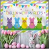 Chillin With My Peeps Easter Banner 72x48 Inch with 4