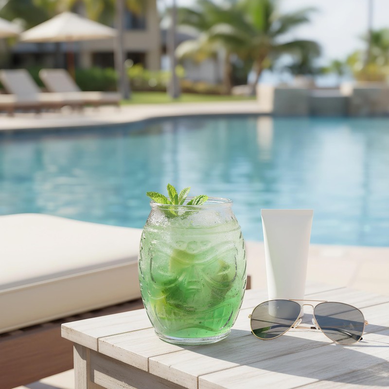 TOPZEA 6 Pack Modern Bar Tiki Glass Mug, 16 Oz