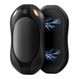 Hand Warmers Rechargeable 2 Pack: Portable Electric Hand Warmer 2 in 1 Magnetic Reusable Heater Pocket Gifts for Men Women Outdoor Camping Golf Hunting Gift (Black)