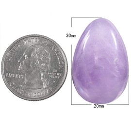 Nupuyai Pack of 5 Amethyst Worry Stones for Reiki Meditation, Natural Gemstones, Lucky Charm, Oval Shape, Healing Stone for Healing