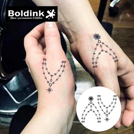 Boldink Semi-Permanent Jagua Tattoos 2 Weeks Long Lasting Waterproof Tattoo Stickers Cute Women Women Bracelet