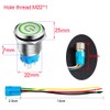 Gebildet 0.87''/22mm Stainless Steel Latching Push Button Switch 12V-24V 5A