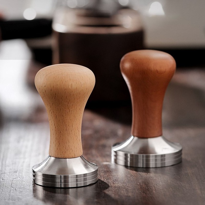 Coffee Tamper with Wooden Handle Easy To Operate Outstanding Extraction